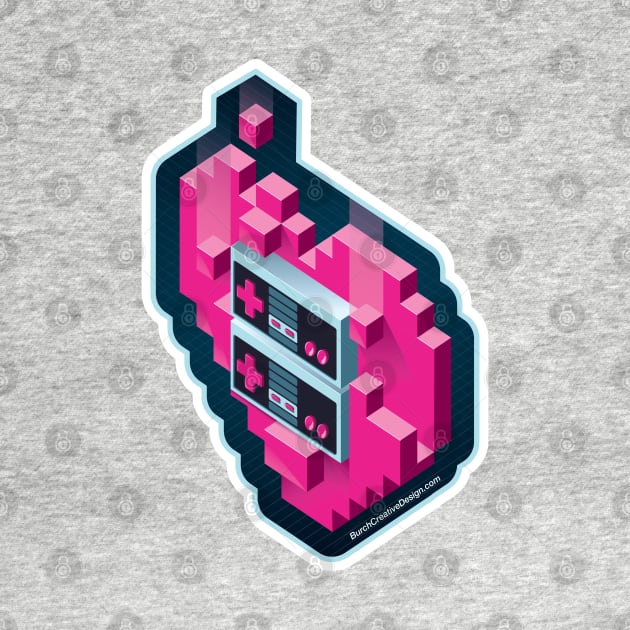 8-Bit Retro Gamer Heart by BurchCreativeDesign